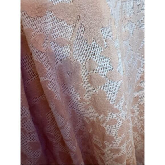 Torrid pink/peach lace 22 3x  midi texture knit skater dress plus fit & flare - Picture 6 of 10